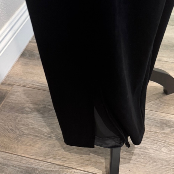 NWT SPANX Women's Black Velvet Front Slit Pant - LARGE - Picture 4 of 11